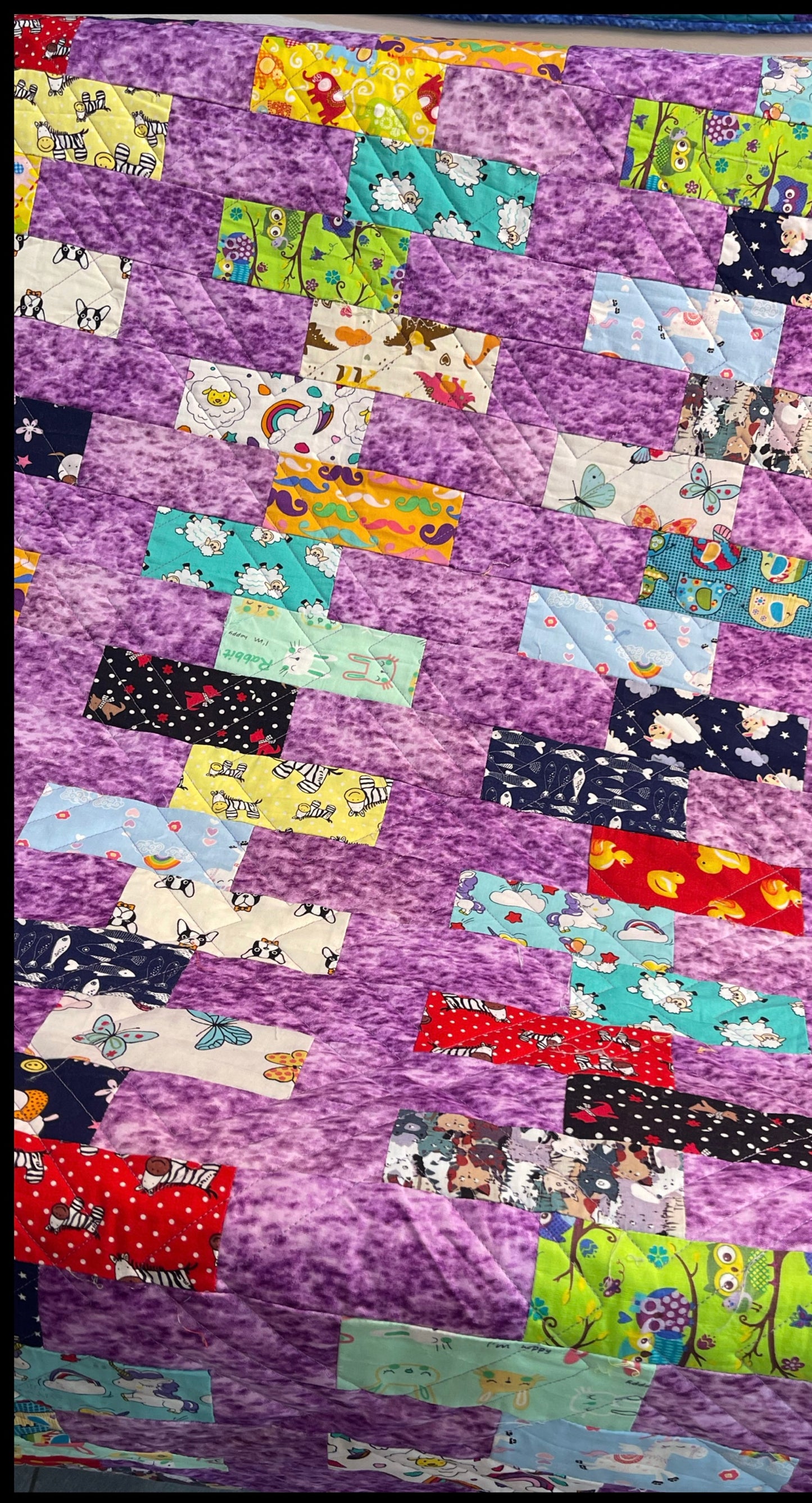 Escalator Quilt Finished Size 46" x 52" Approx