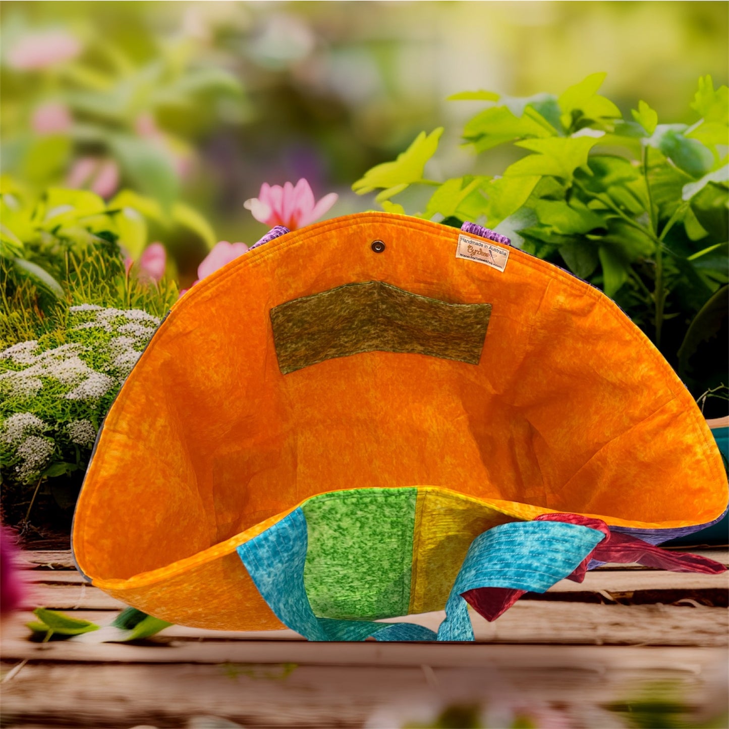 Envy Bag - Marble with Orange Lining