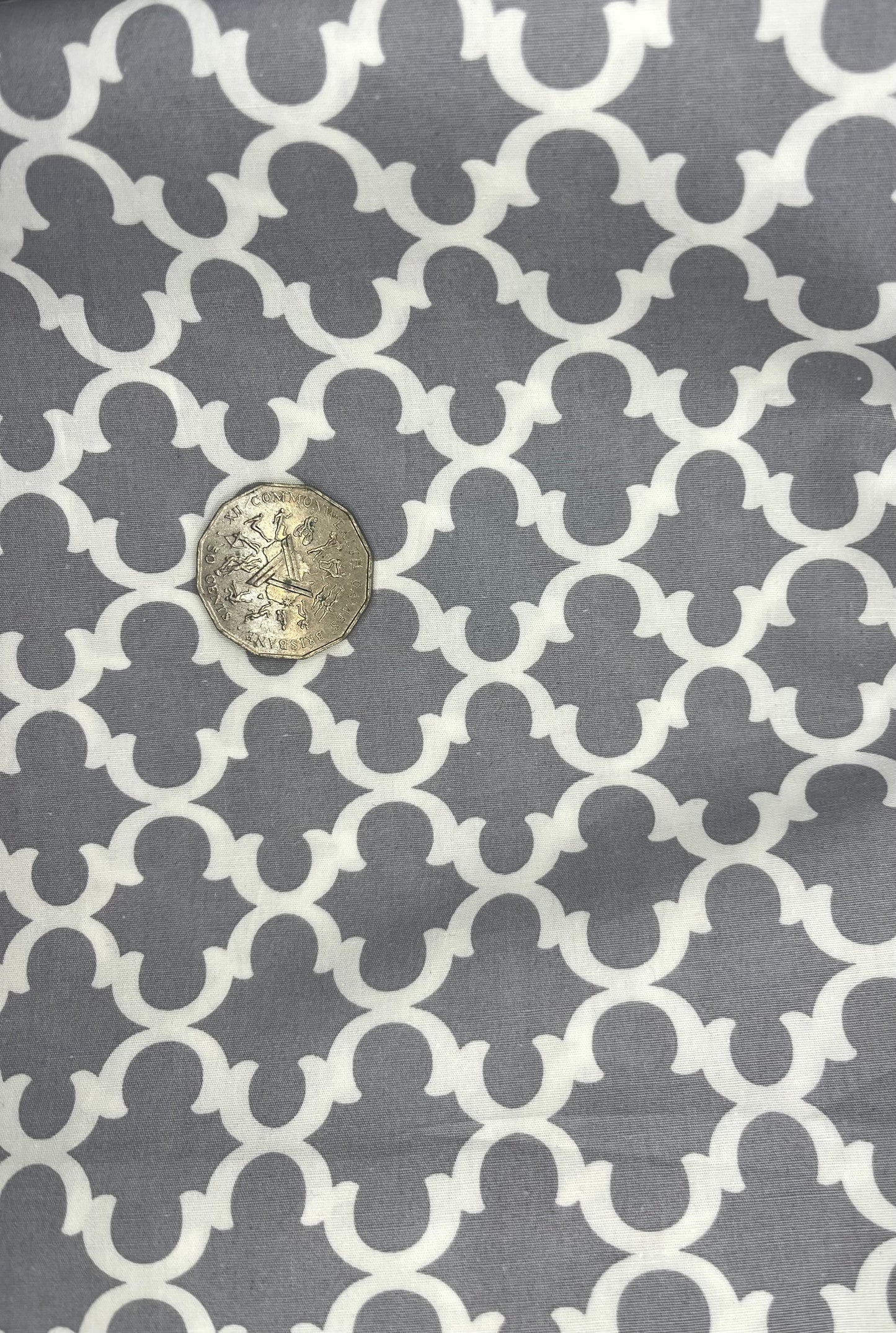 Grey with White Celtic Print