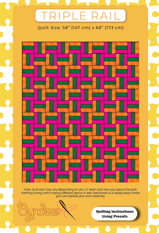 Triple Rail Quilt Pattern Download