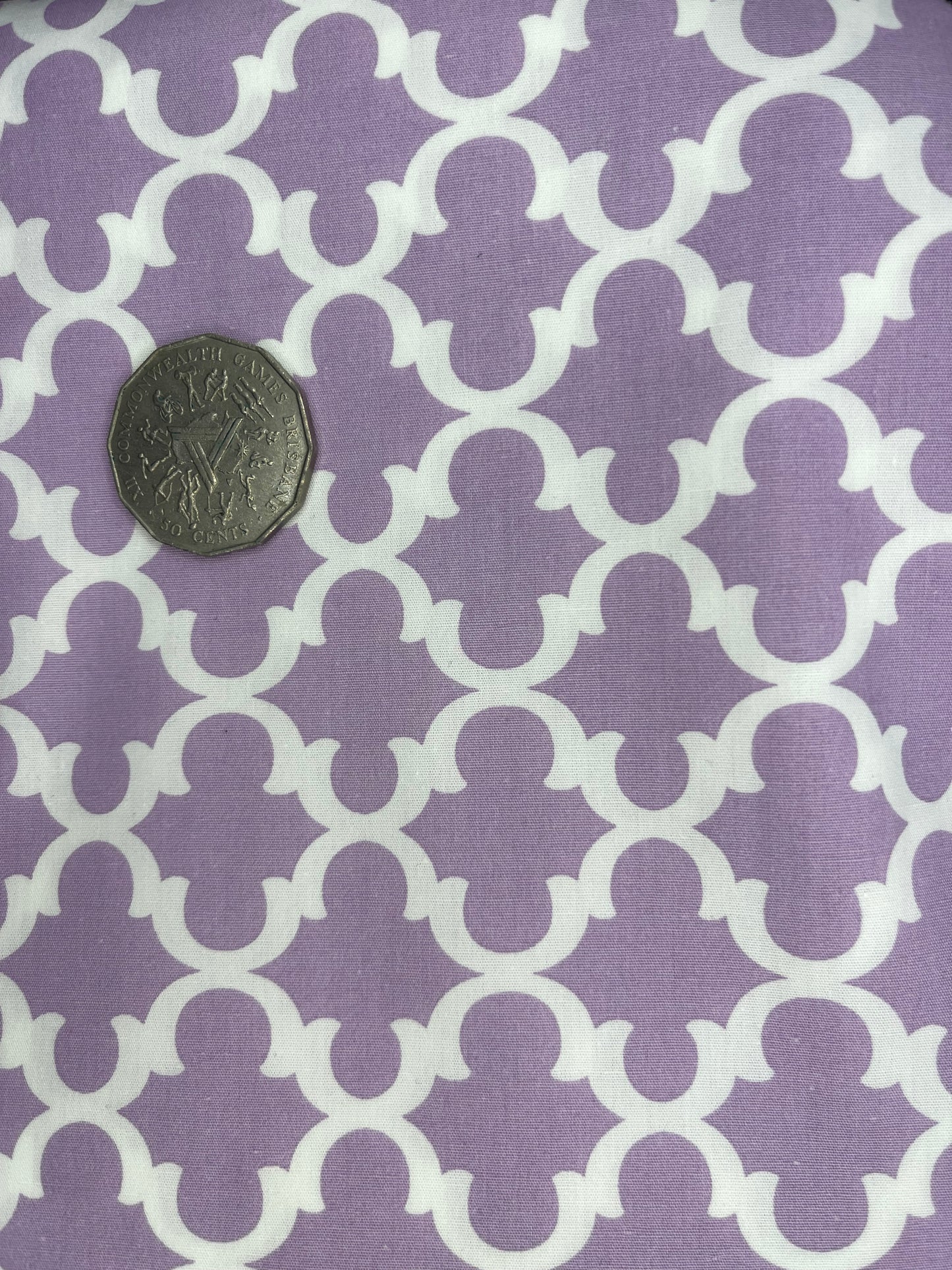 Lavender with White Celtic Print