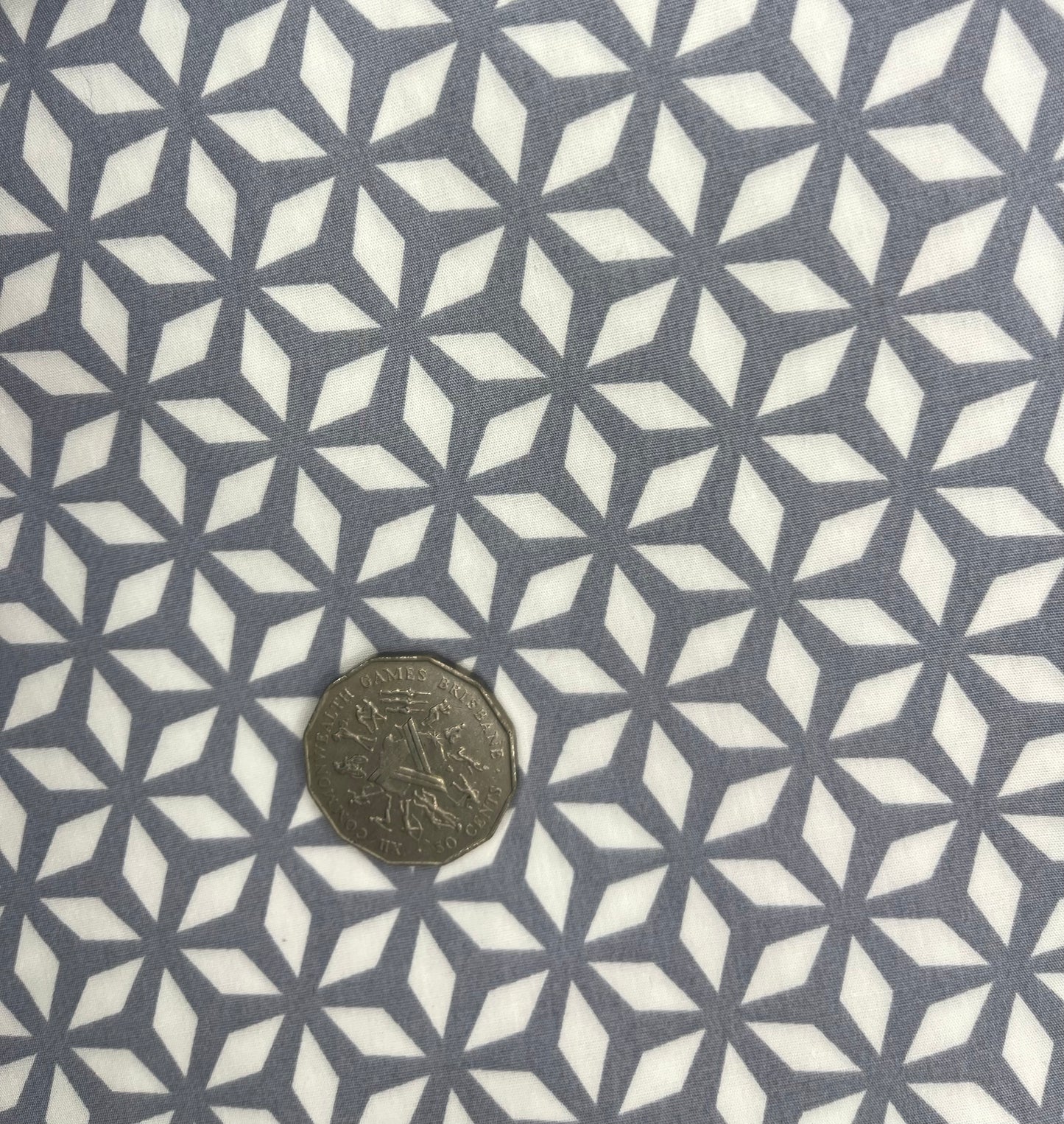 Geometric Pattern Grey on White