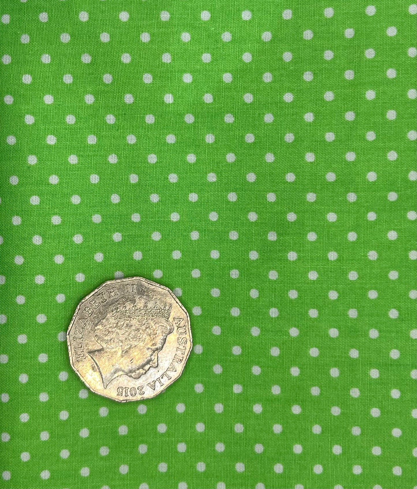 Lime Green with White Dots