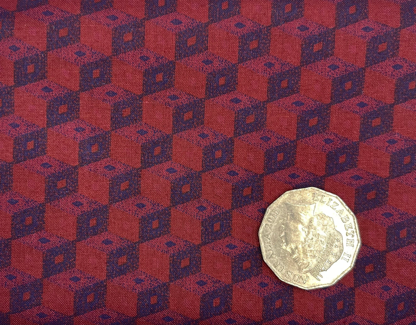 Burgundy Diamond Print