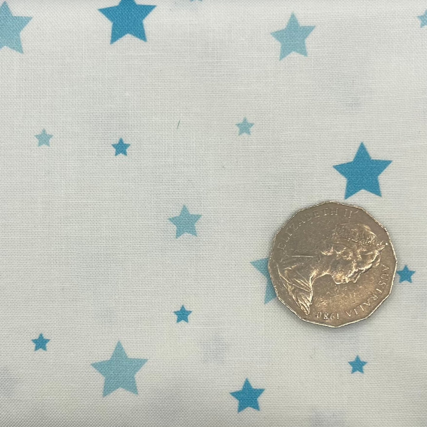 Aqua Tone Stars on White