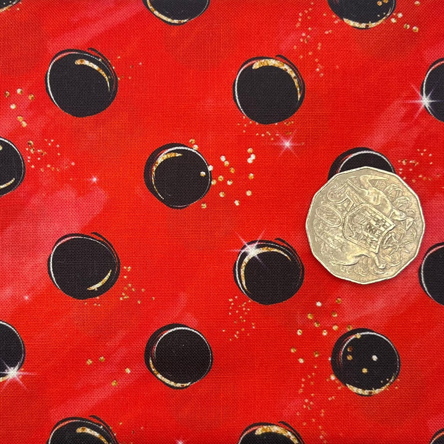Red with Big Black Dots