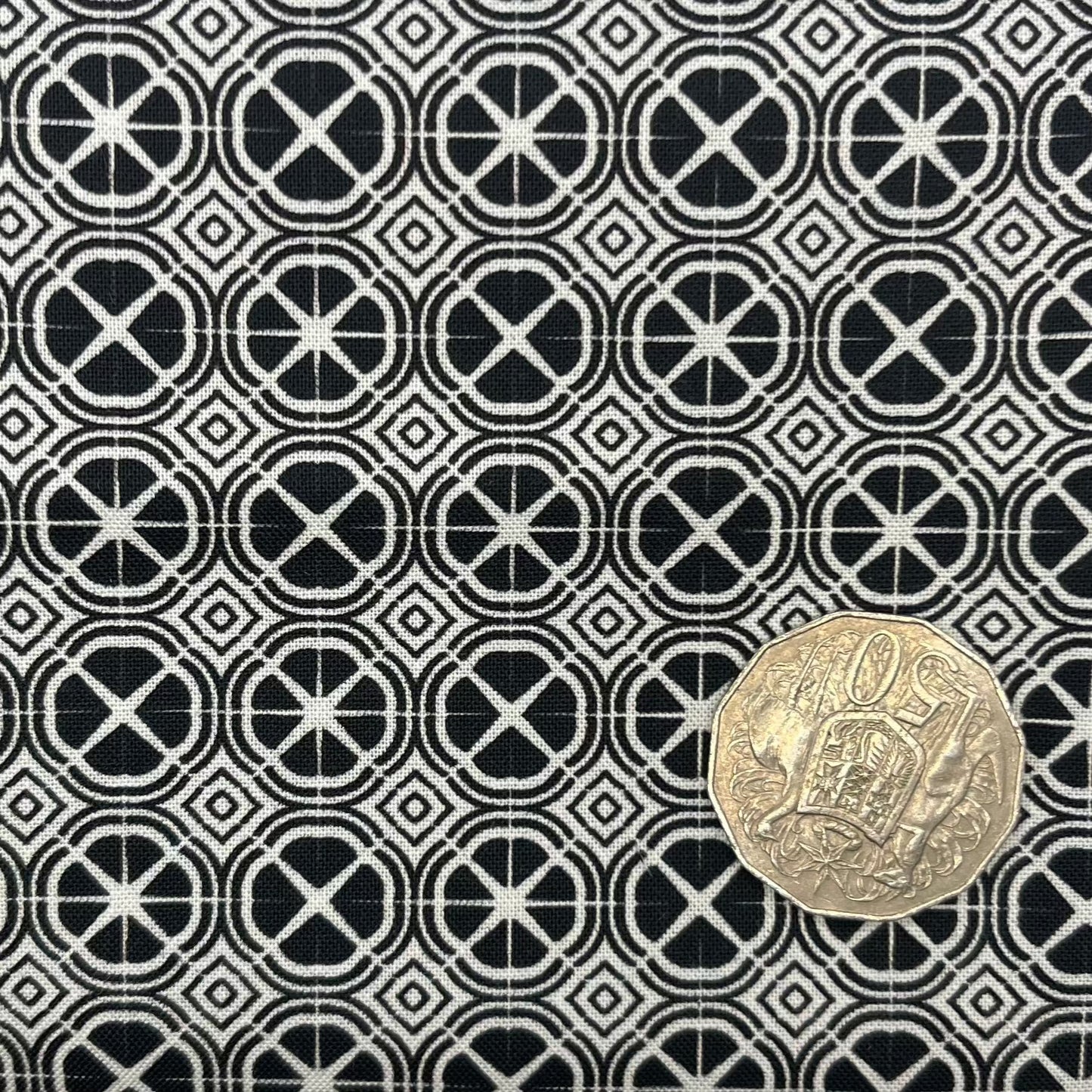 Black & White Orange Piece Pattern