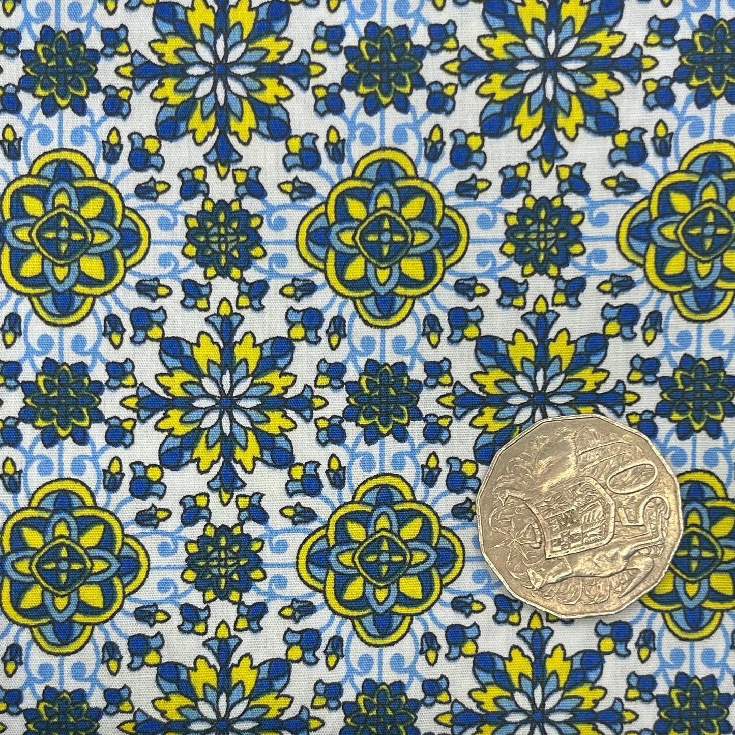 Blue & Yellow Star Pattern