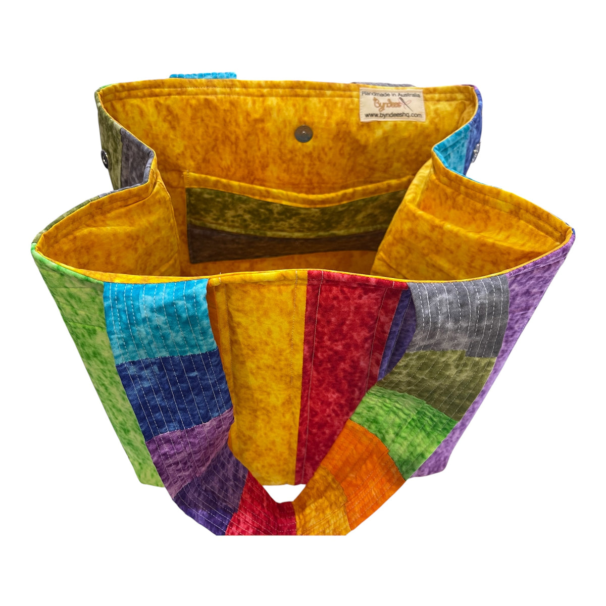 Totally Fun Bag - Marble with Yellow Lining