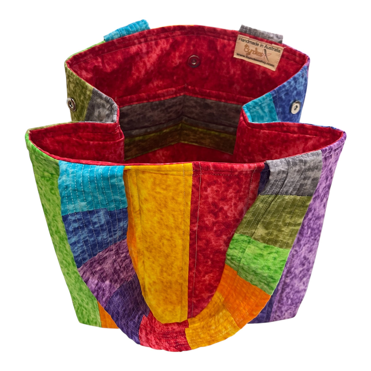 Totally Fun Bag - Marble with Red Lining