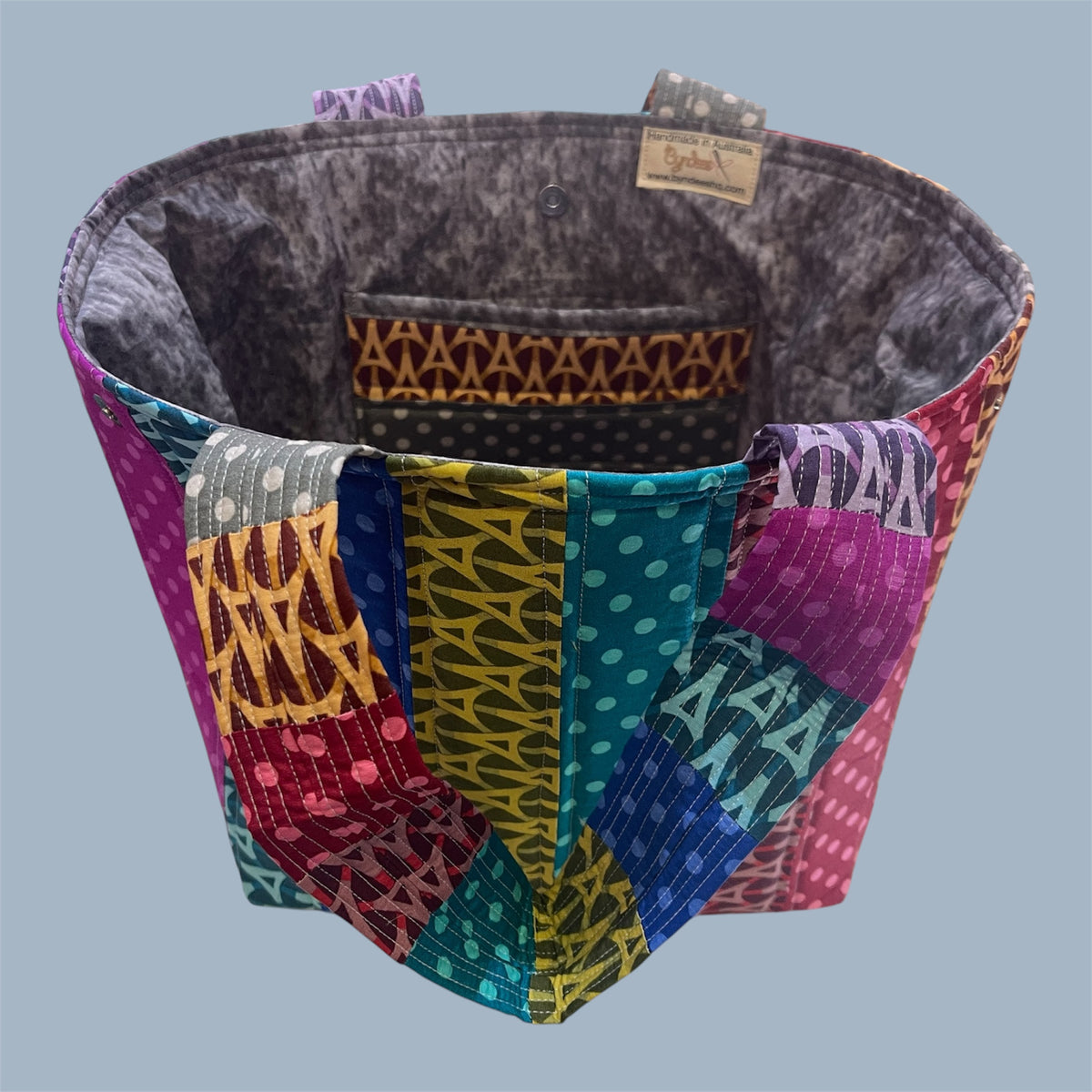 Totally Fun Bag - Dots and Arrows with Grey Lining