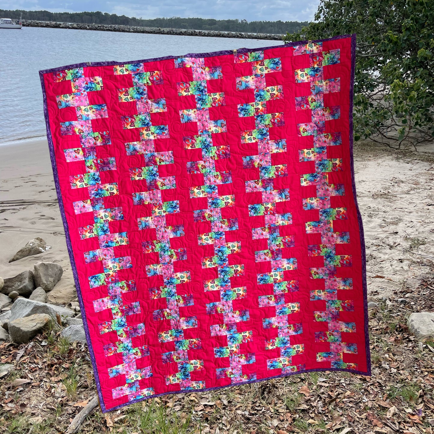 Escalator Quilt Finished Size 46" x 52" Approx