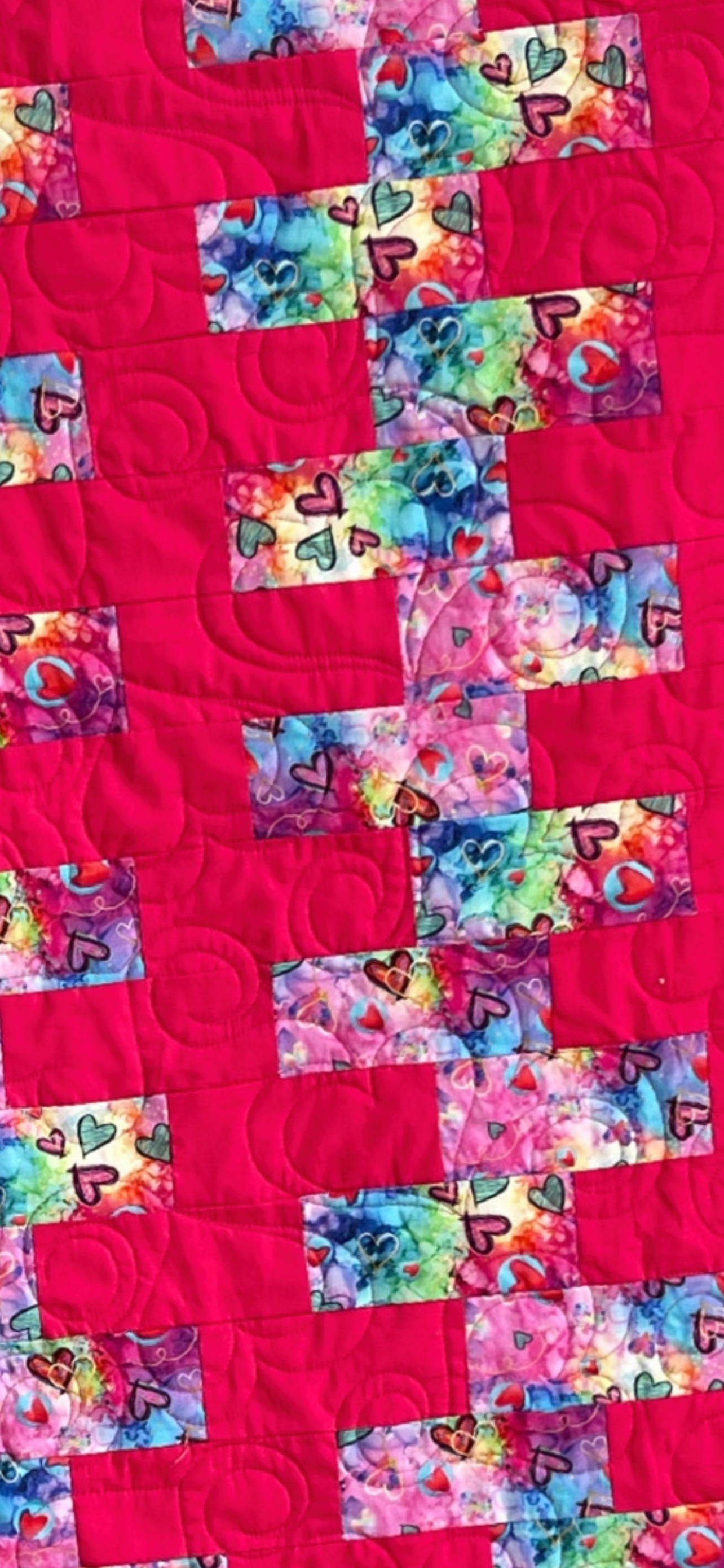 Escalator Quilt Finished Size 46" x 52" Approx