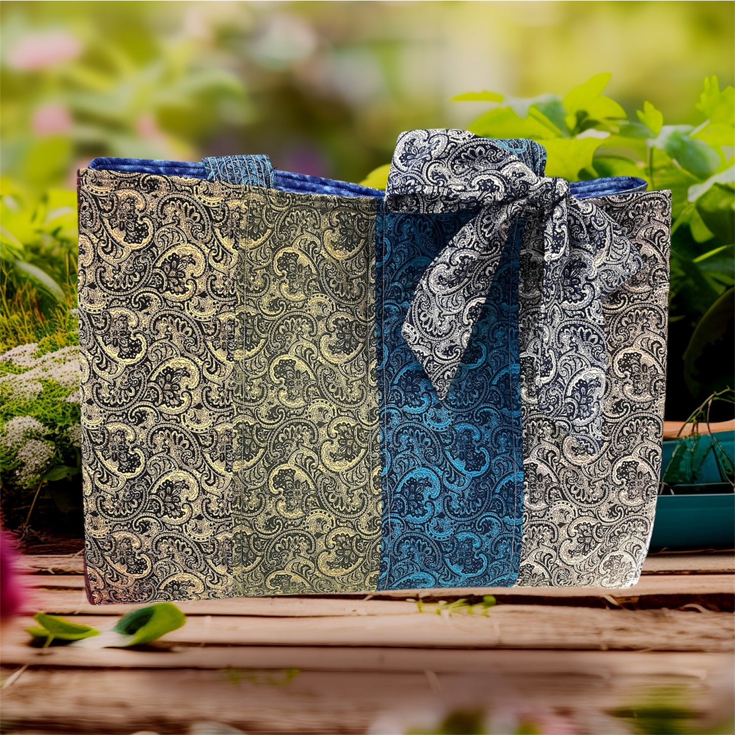 Envy Bag - Paisley with Blue Lining