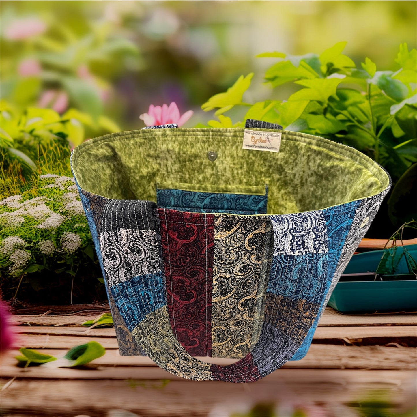 Totally Fun Bag - Stained Glass Pattern with Blue Lining