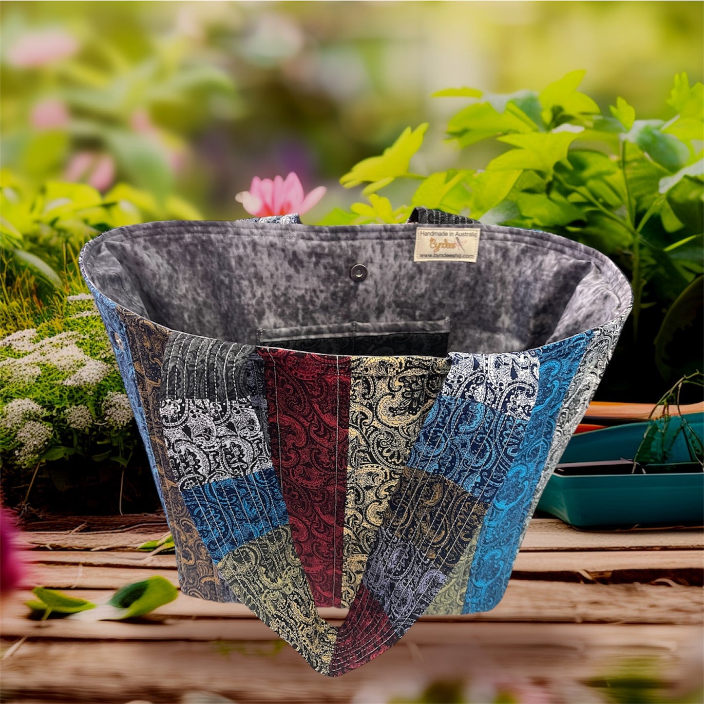 Totally Fun Bag - Paisley with Grey Lining