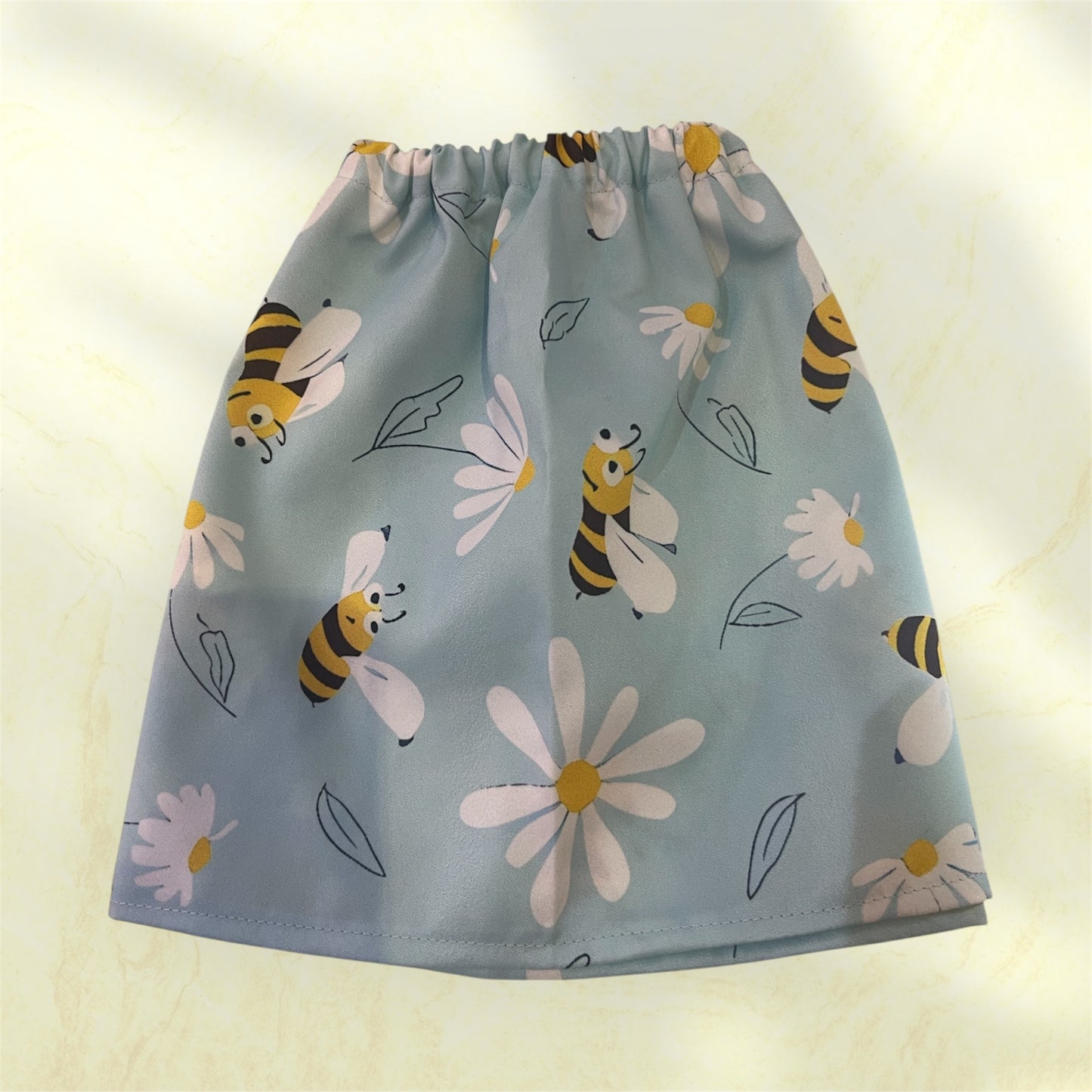 Sock Guards - Bees & Daisies on Blue Pair