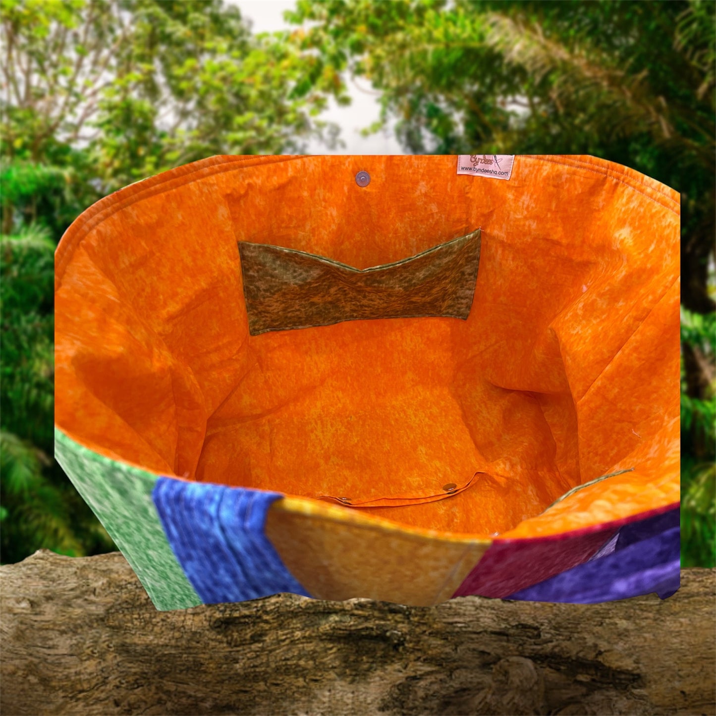 Envy Bag - Marble with Orange Lining