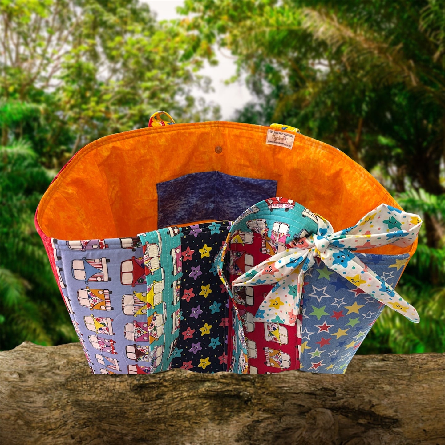 Envy Bag - Combies & Stars with Orange Lining