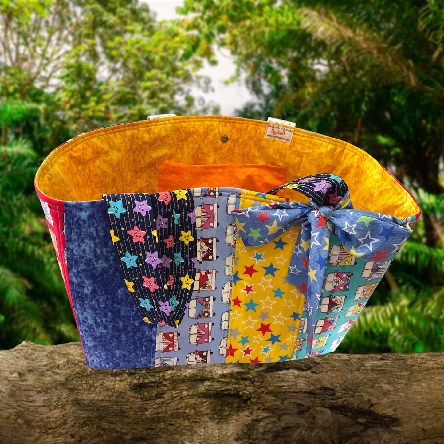 Envy Bag - Combie & Stars with Yellow Lining