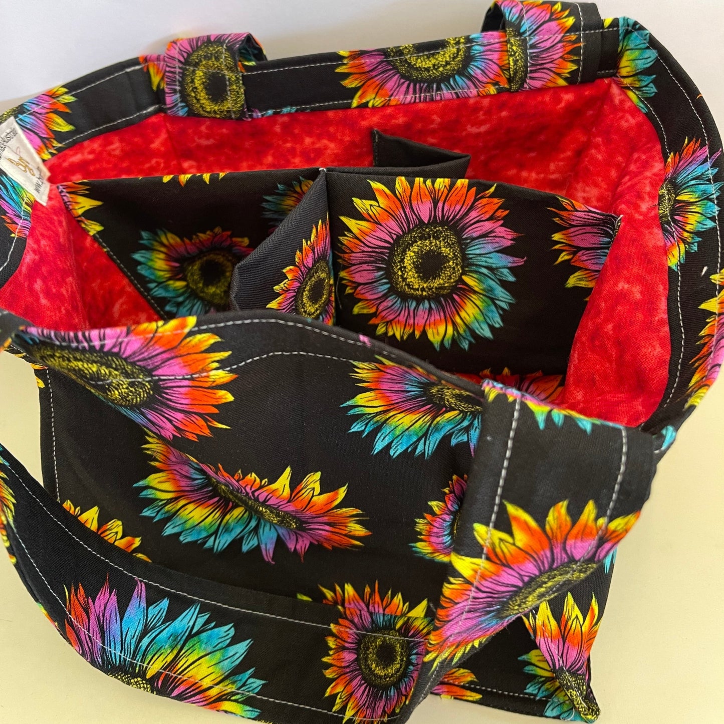 4 Cup Coffee Cup Caddy - Bright Flowers