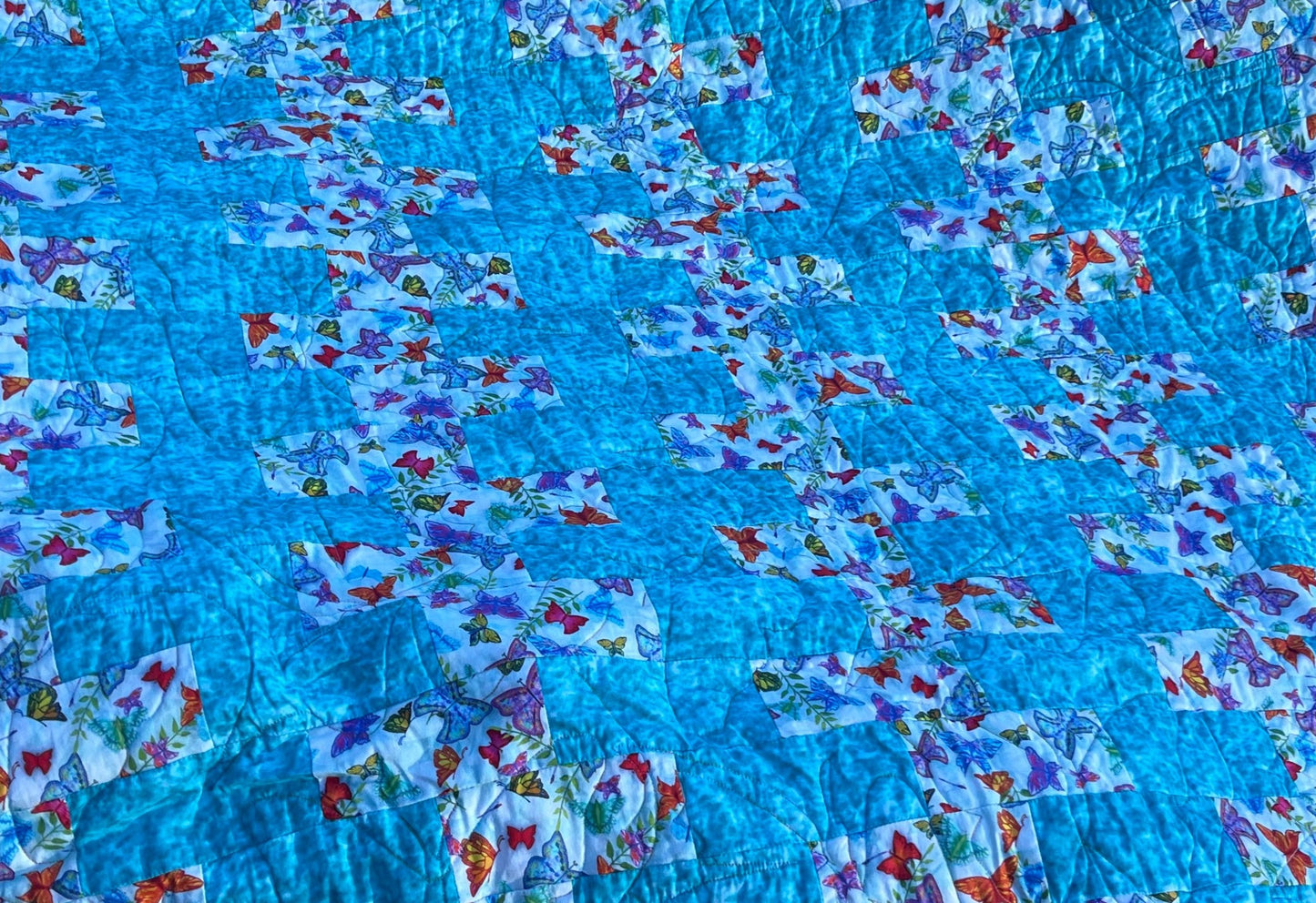 Escalator Quilt Finished Size 46" x 52" Approx