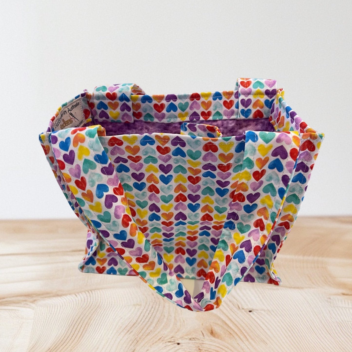 2 Cup Coffee Cup Caddy - Colourful Hearts