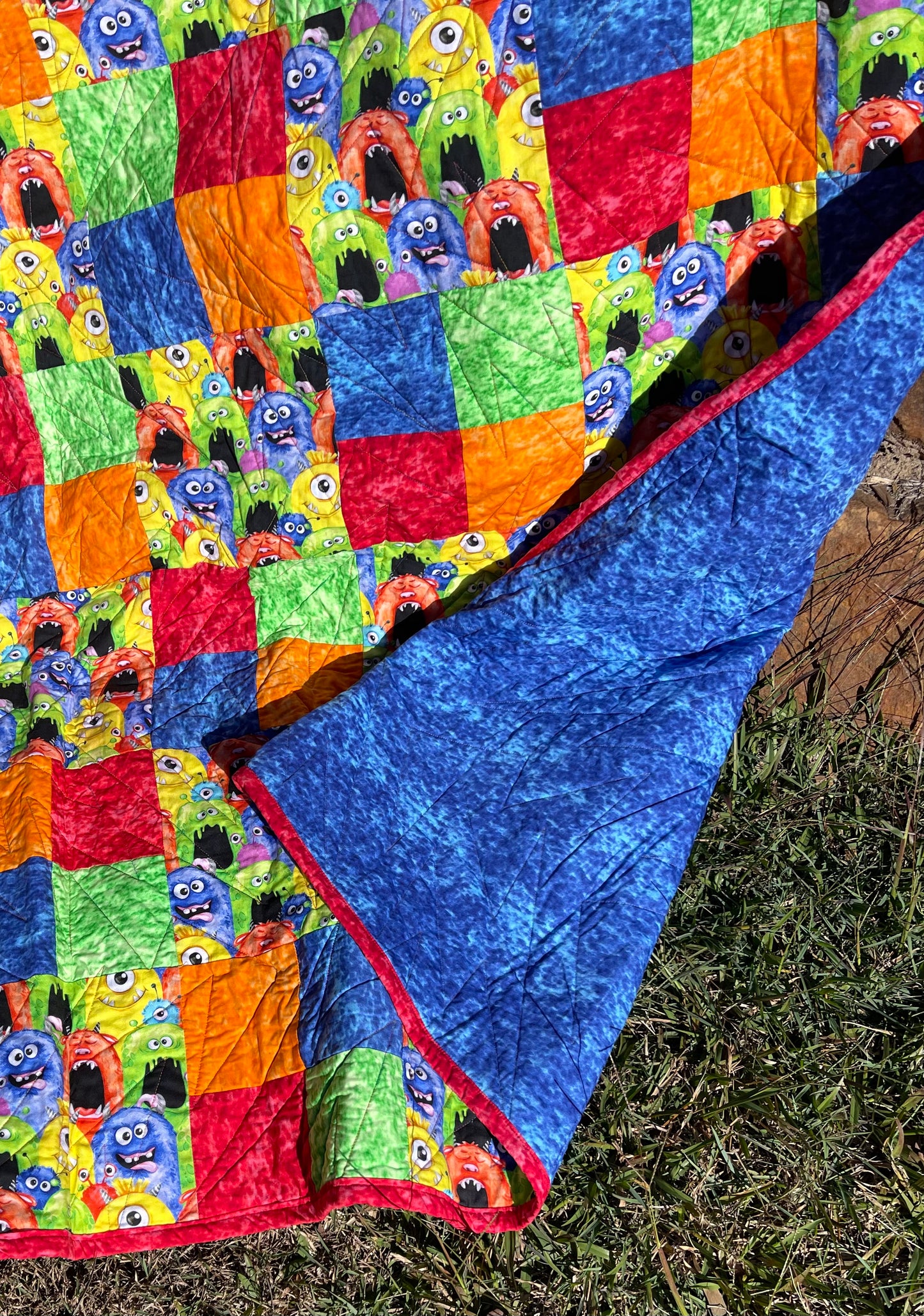 Monsters Quilt Finished Size 66" x 86" Approx