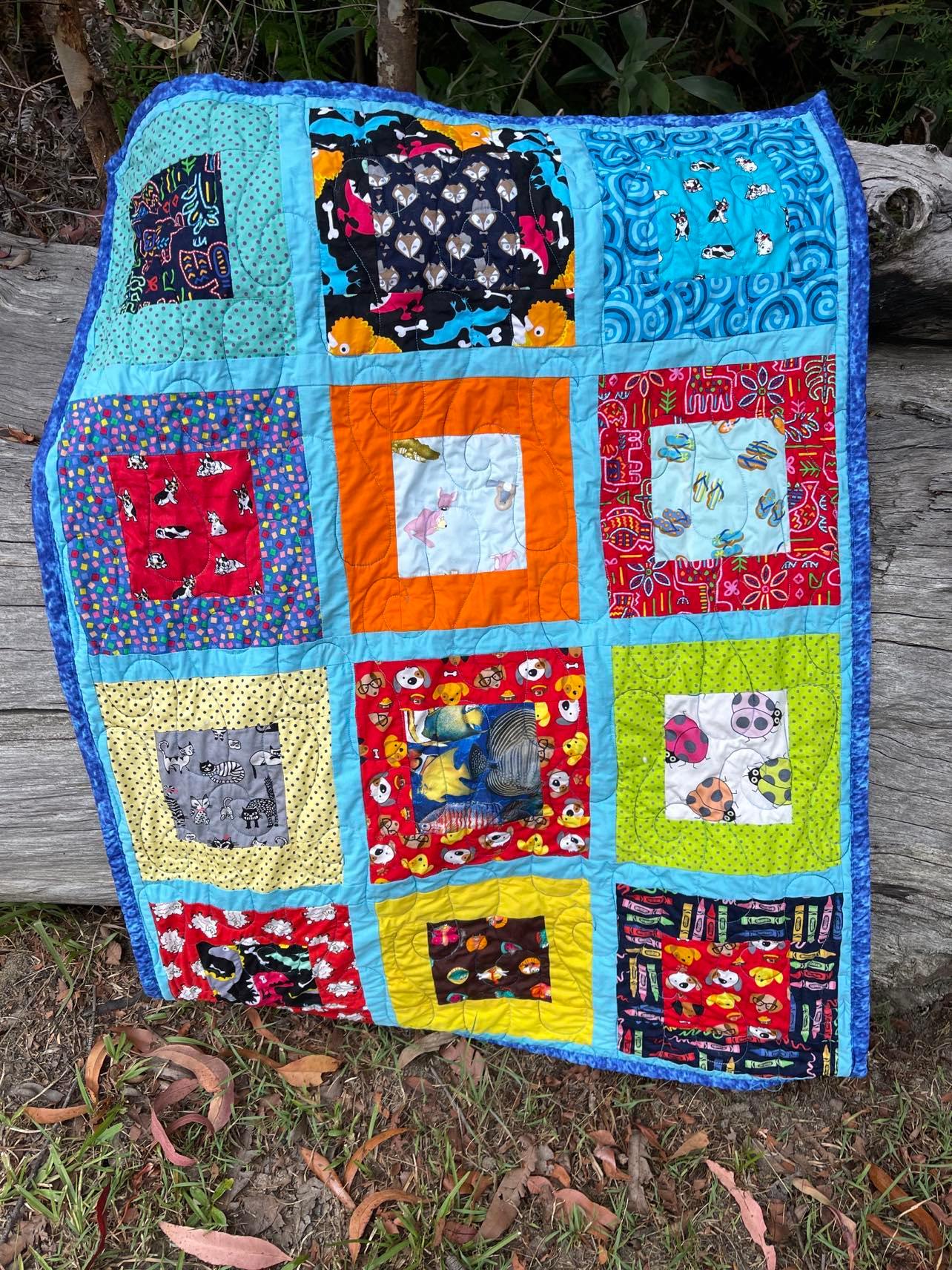 Bright Kids Quilts - 27.5" x 36" Approx