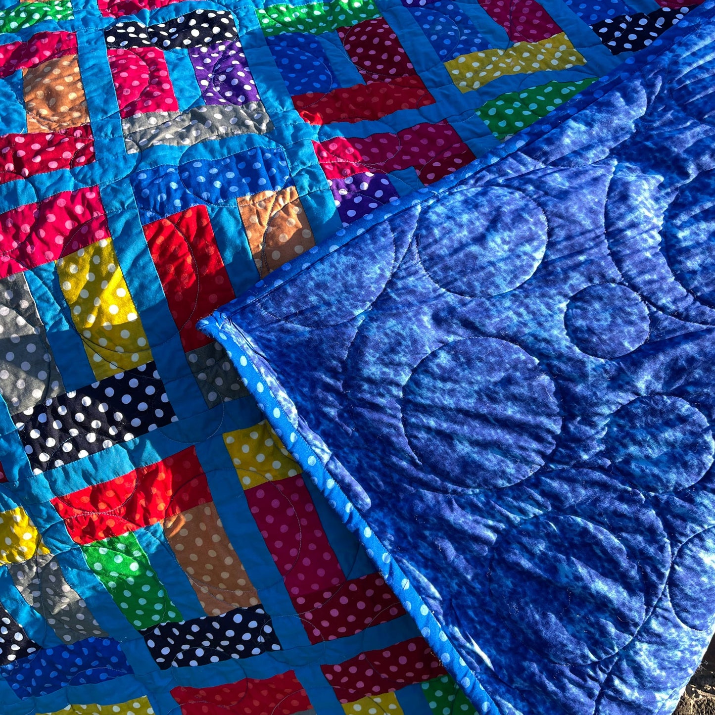 Key Hole Quilt Finished Size 60" x 64" Approx