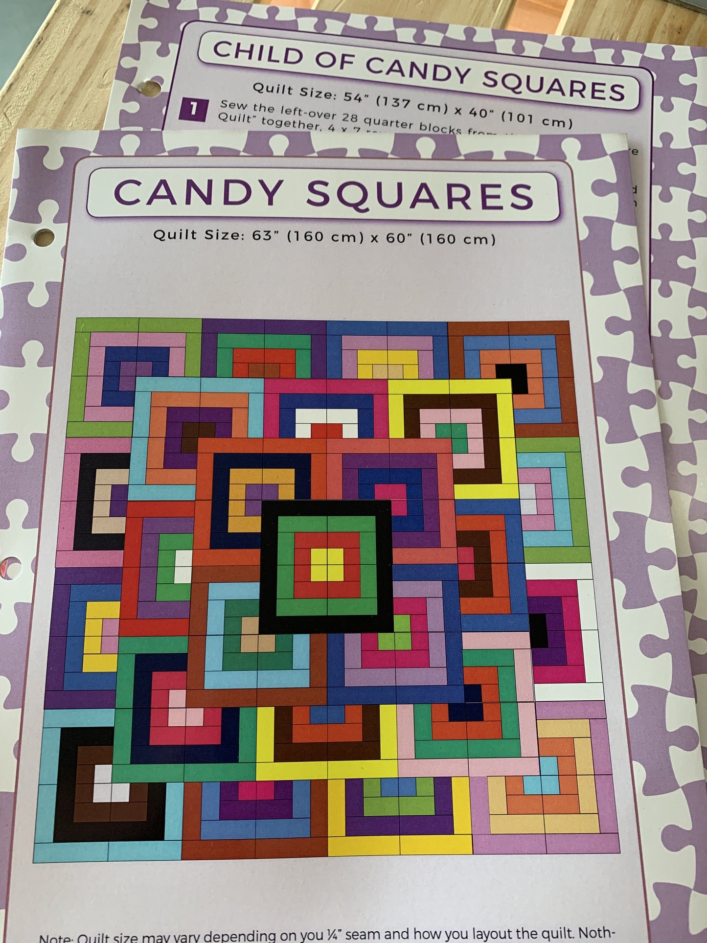 Candy Squares Quilt Pattern - Using 2.5" Strips Byndees
