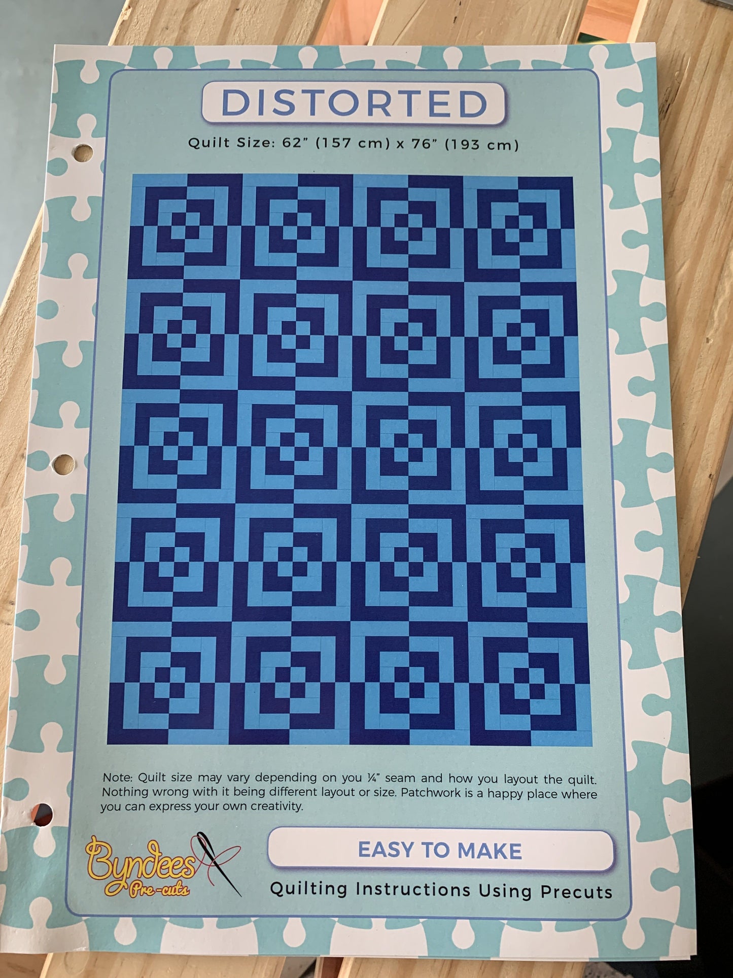 Distorted Pattern - Using 2.5" Strips Byndees