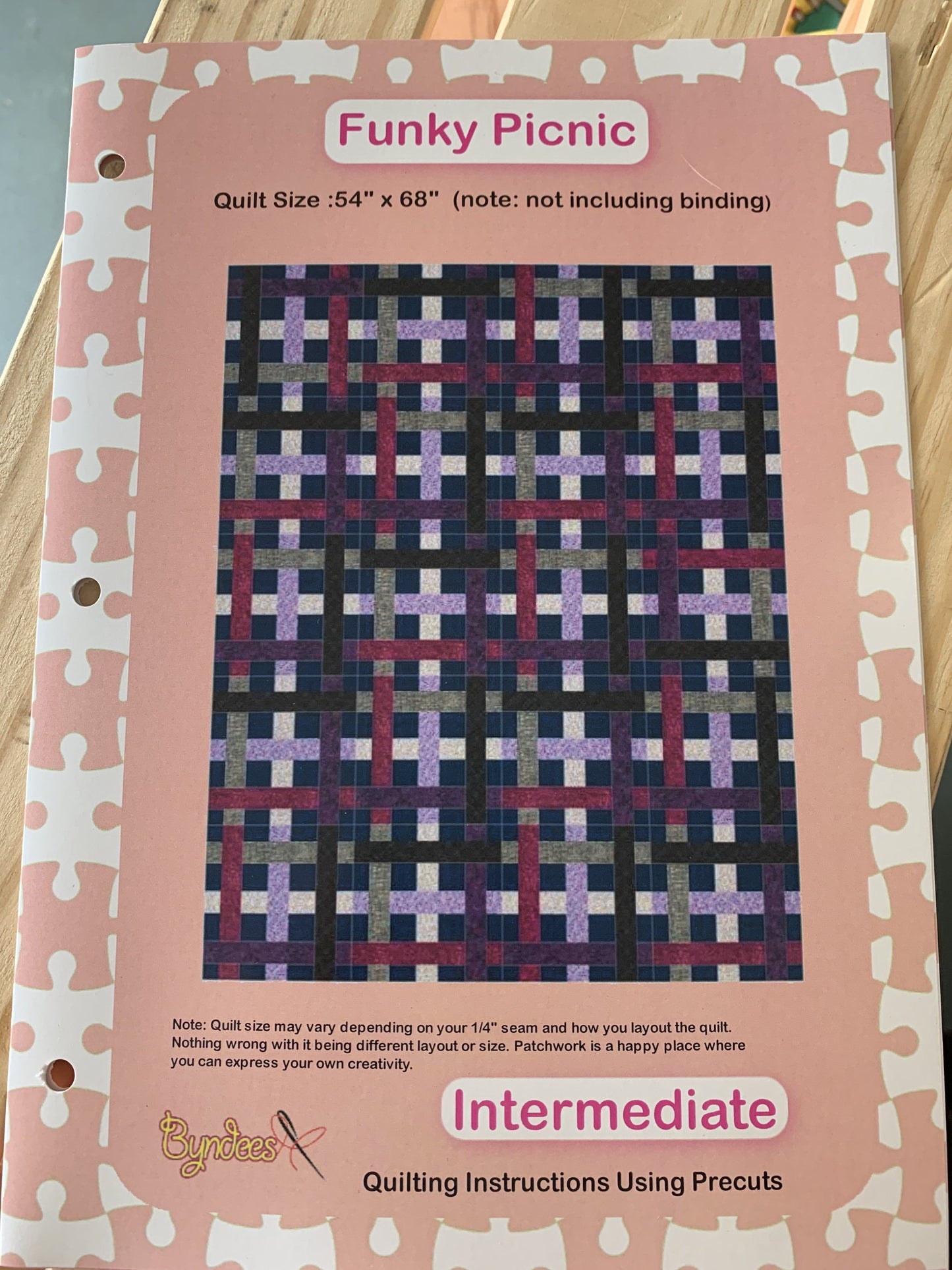 Funky Picnic Pattern - Using 2.5" Strips Byndees