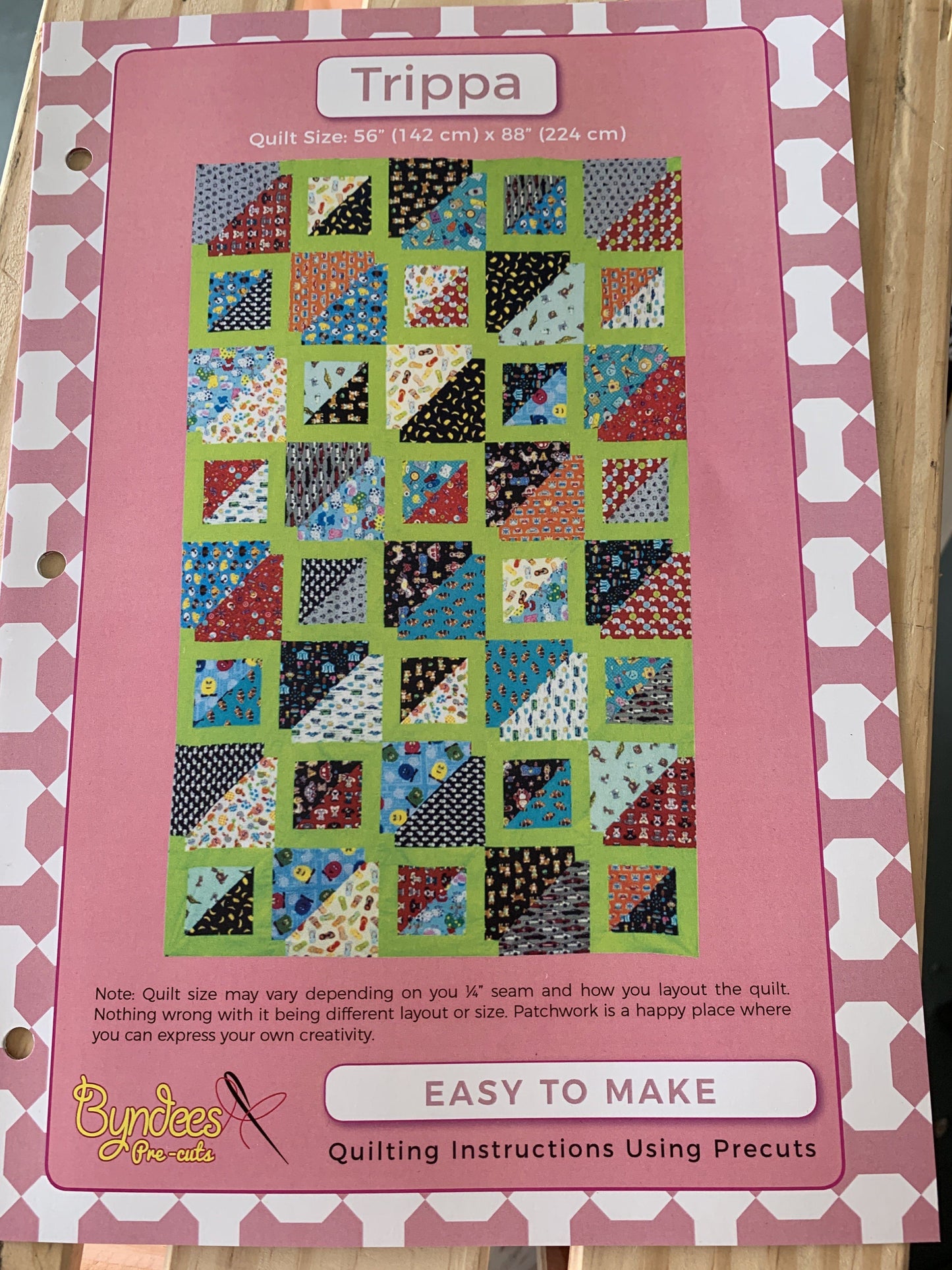 Trippa Pattern - Using 10" Squares Byndees