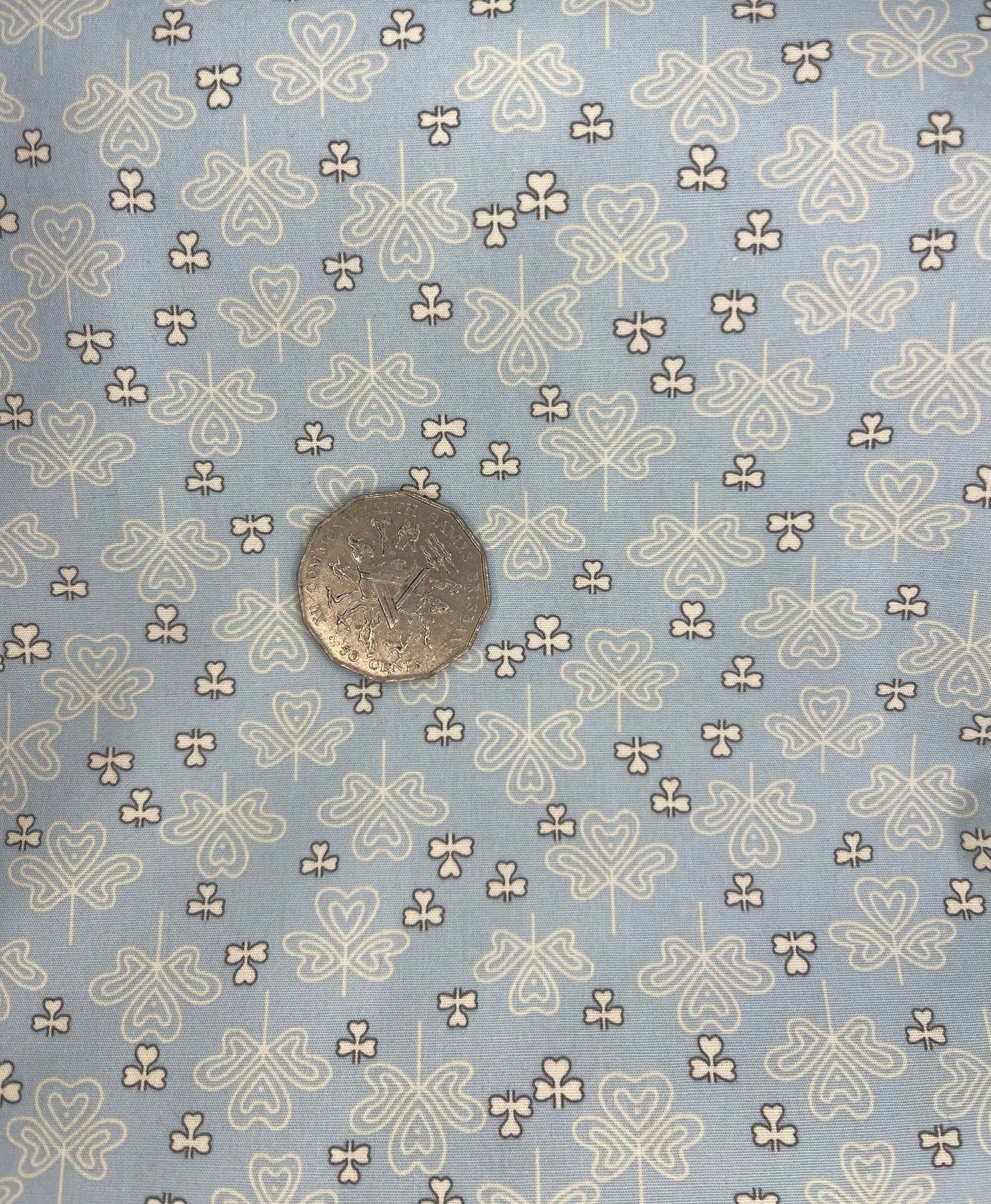 Small White Clover on Light Blue