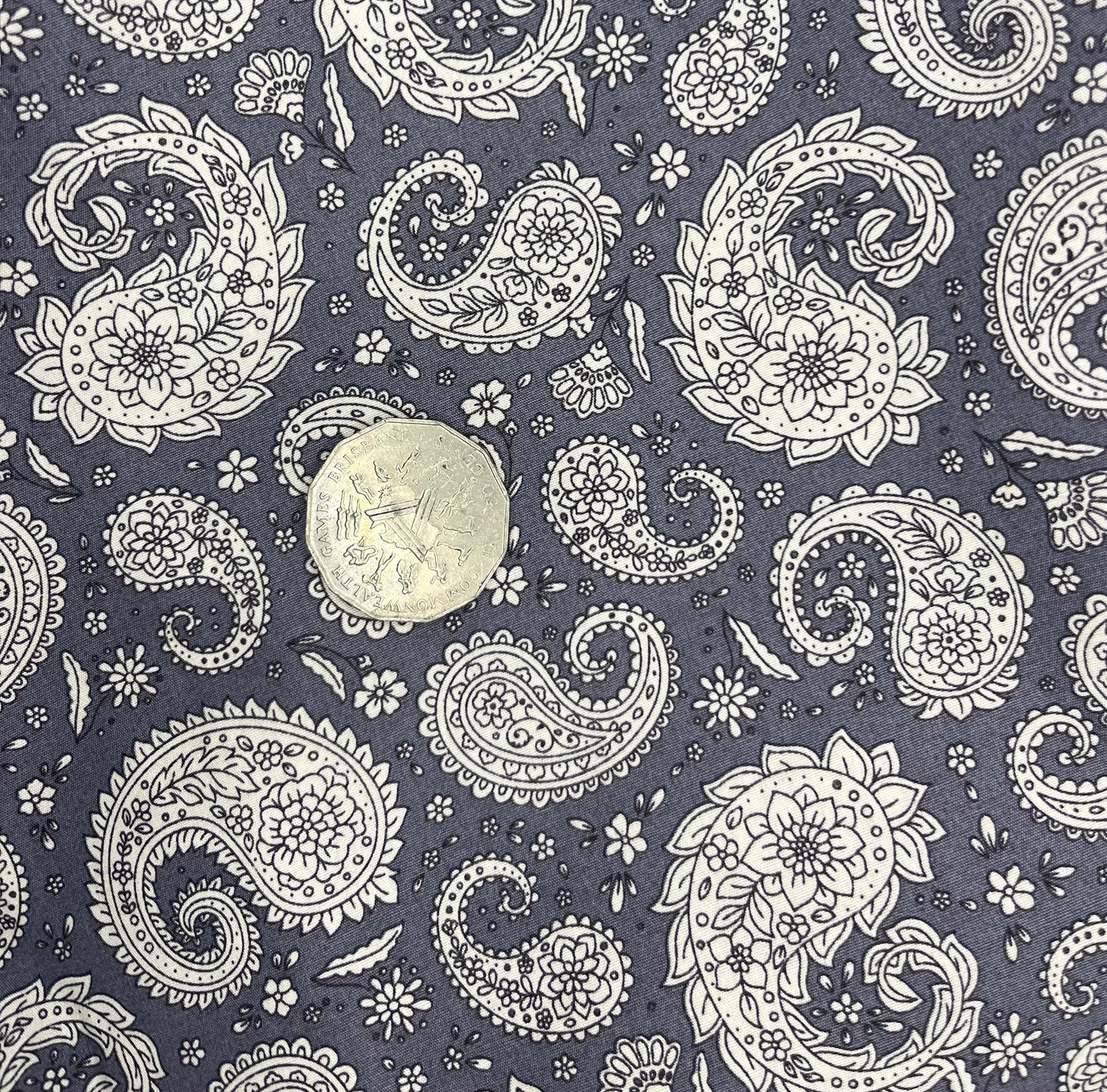 Paisley Grey and White