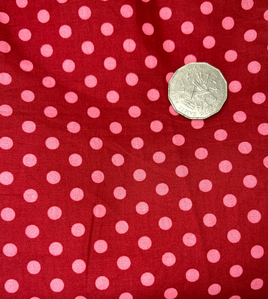 Red with Pale Red Dots