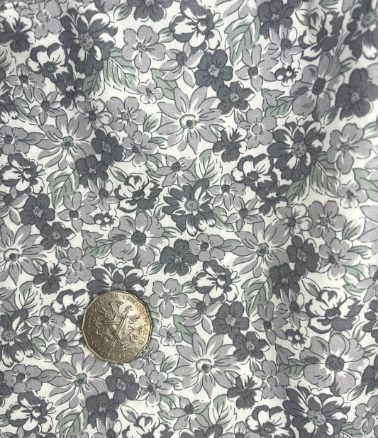 Flowers Tones with touch of Green on White