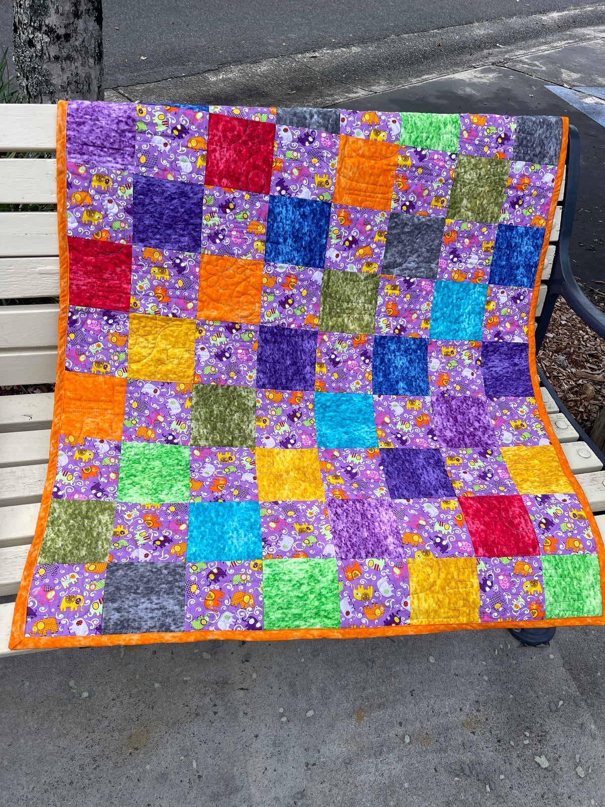 Stepping Stones Quilt Finished Size 34.5" x 42.5" Approx