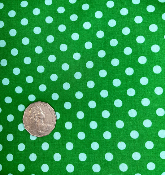Green with Pale Green Dots