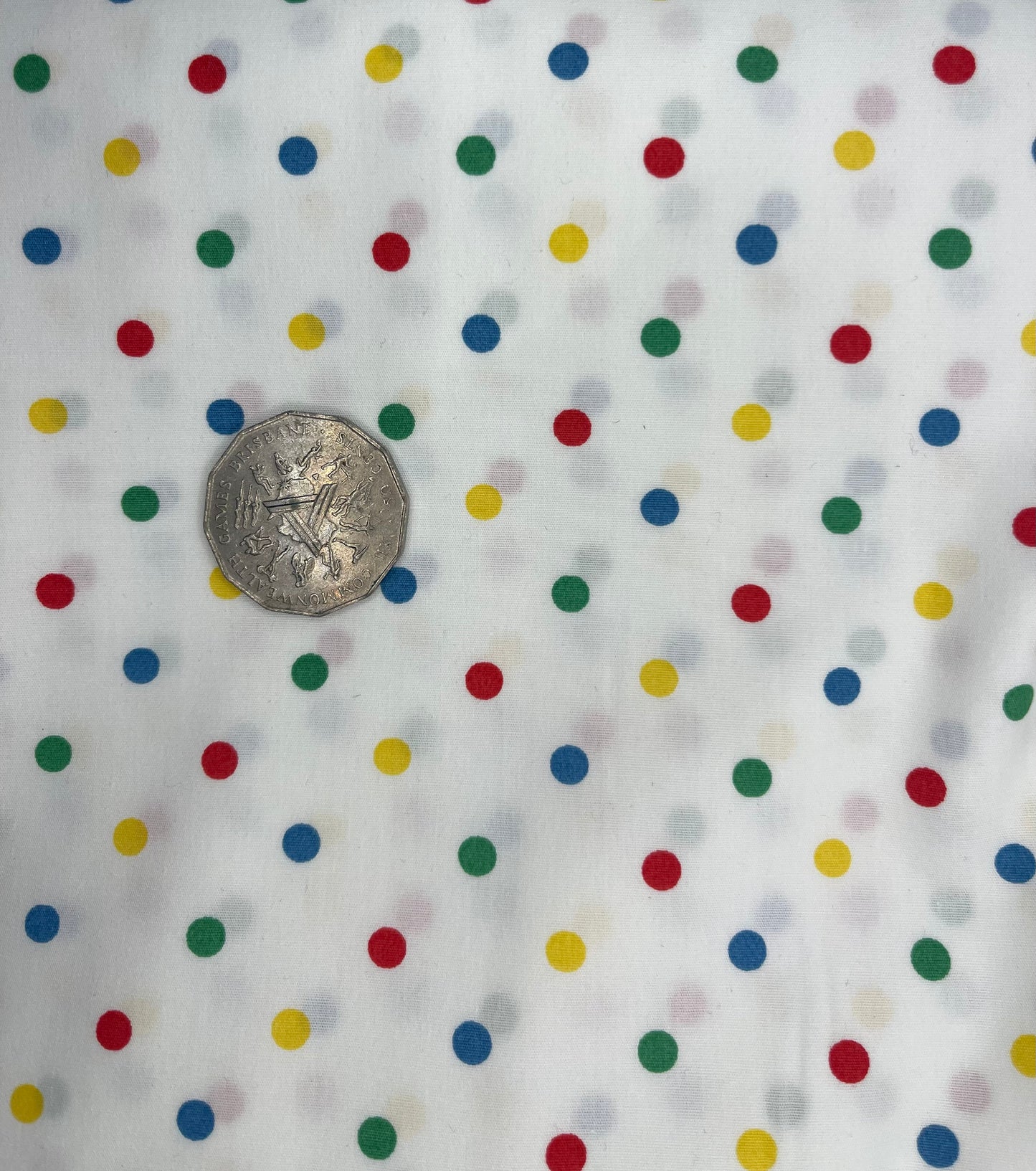 Coloured Dots on White