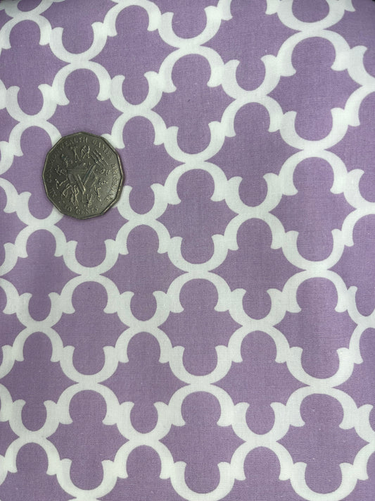 Lavender with White Celtic Print