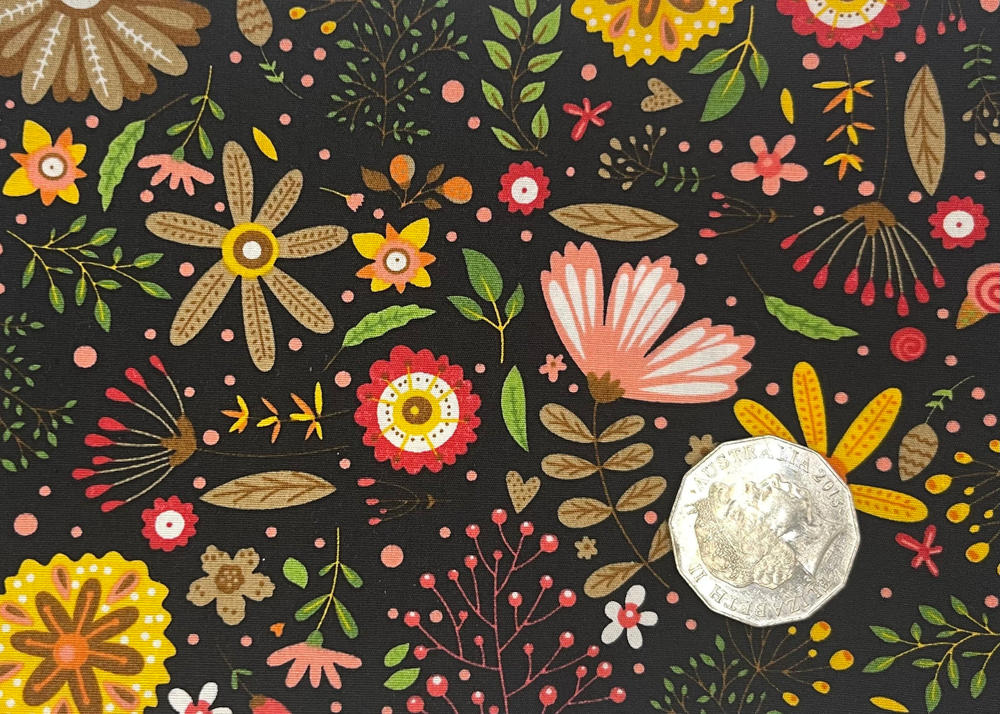 Bright Flowers on Black