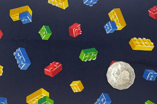 Lego Blocks on Navy