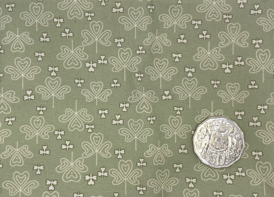 Three Leaf Clover on Green