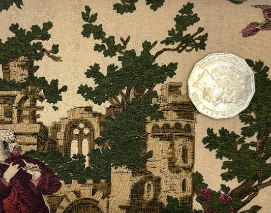 Burgundy Lady & Man on Beige