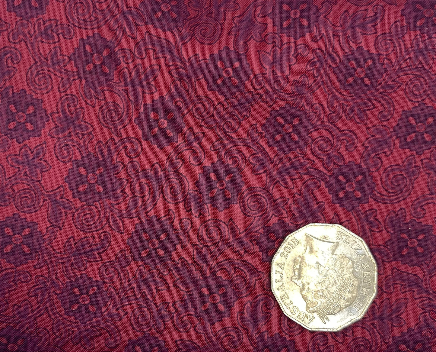 Burgundy Floret Print