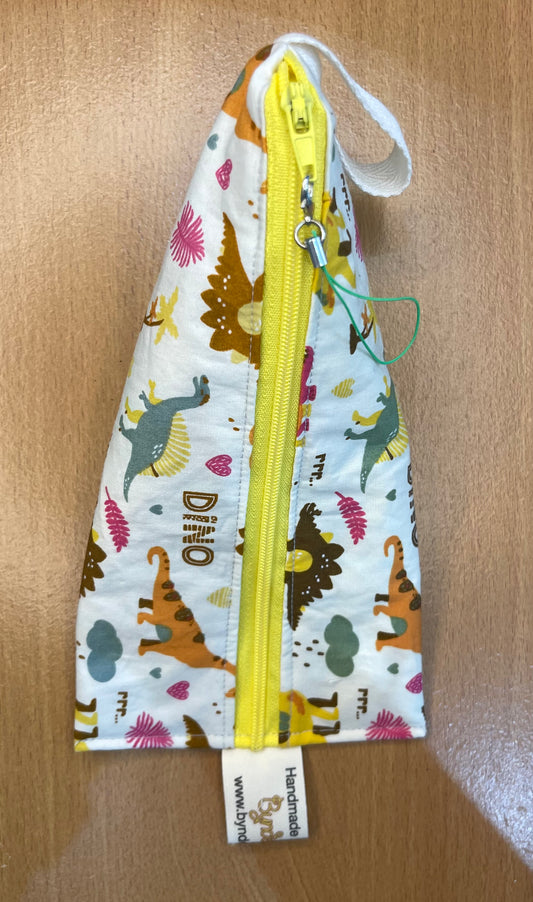 Triangle Pencil Case - Dinosaurs