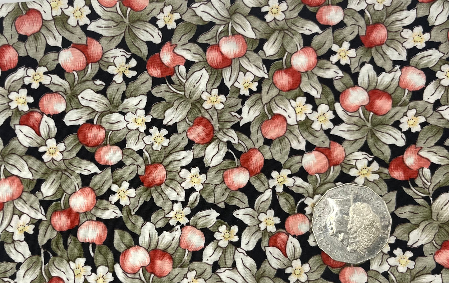 Berries & Leaves on Black