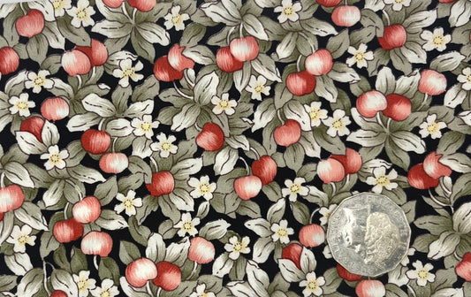 Berries & Leaves on Black